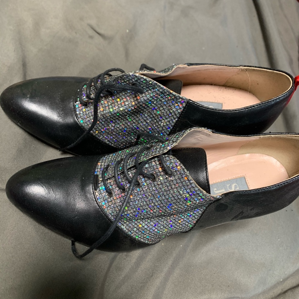 SJP Sarah Jessica Parker sparkly bootie heels